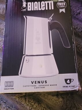 Bialetti Venus Stainless Steel Espresso Maker - White